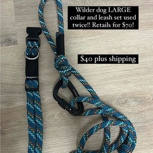 Wilder dog large leash and collar set